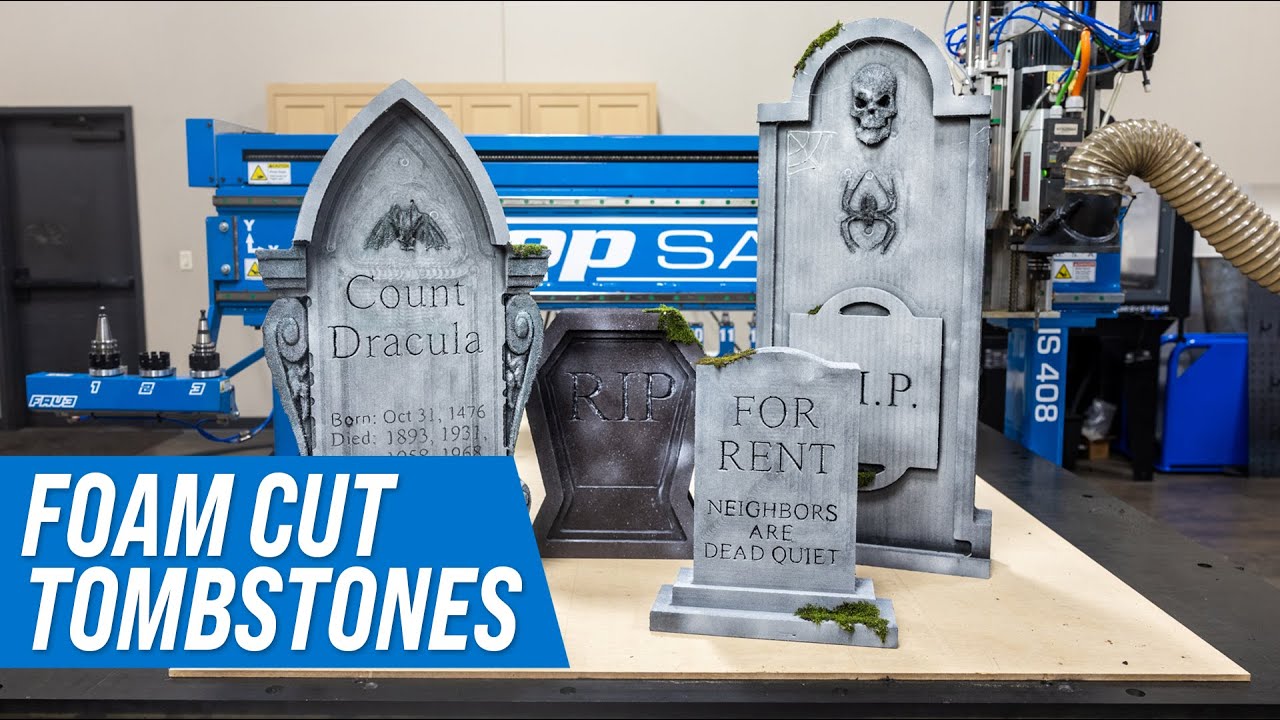 Cutting Custom Foam Tombstones on a ShopSabre CNC Router