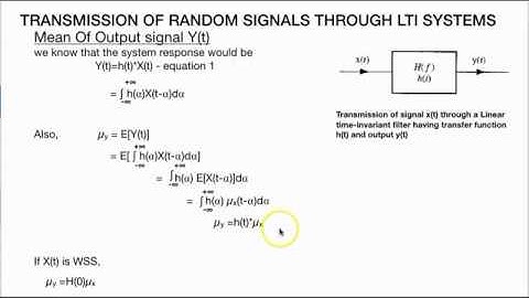 Transmission of random signal through LTI system