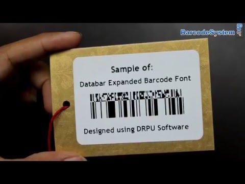 Design barcode label of Databar Expanded font using Barcode Designer Application