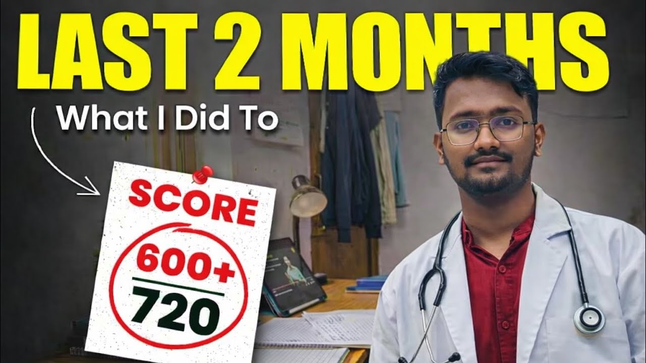 NEET 2026 Last 2 Months Strategy | How to Score 550–650 in 60 Days (Rescue Plan) 🔥