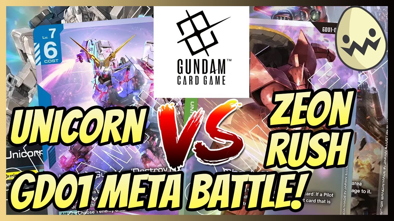 Gundam Card Game: GD01 Meta! Unicorn VS Zeon Rush with Bradford!