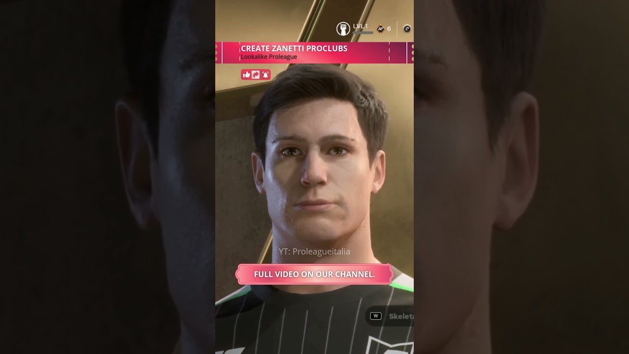 EA FC 26 Zanetti Icon Face – Pro Clubs Tutorial 