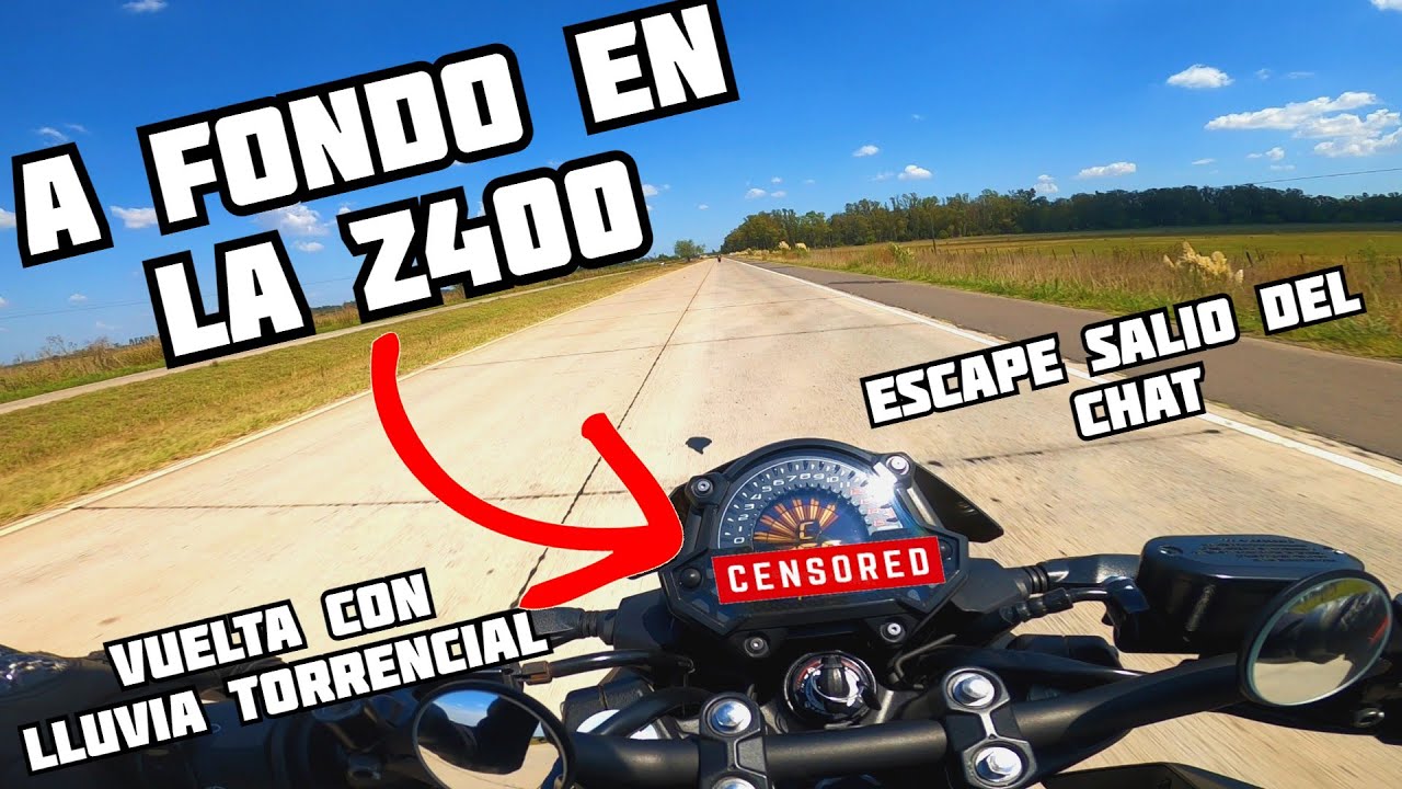 🔥 AL CORTE en CUALQUIER MOTO 😅  - Vamos a Monte con la KAWASAKI Z400 Argentina