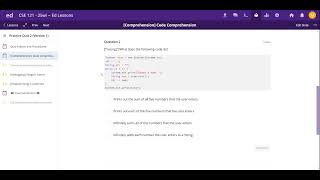 CSE 121 25Wi Practice Quiz 2 Version 1 Code Comprehension Question 2