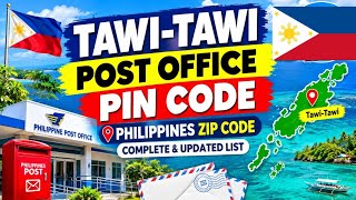 Tawi-Tawi All Post Office ZIP Code | Tawi-Tawi ZIP Code List | Philippines #worldwork50