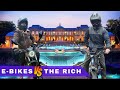 2 High Power eBikes Ride Through an Ultra Rich Neighborhood