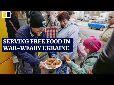 Japanese man who sheltered underground for months now feeds Kharkiv residents for free