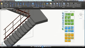 Advance Steel - Inserting a Railing on Concrete Stairs