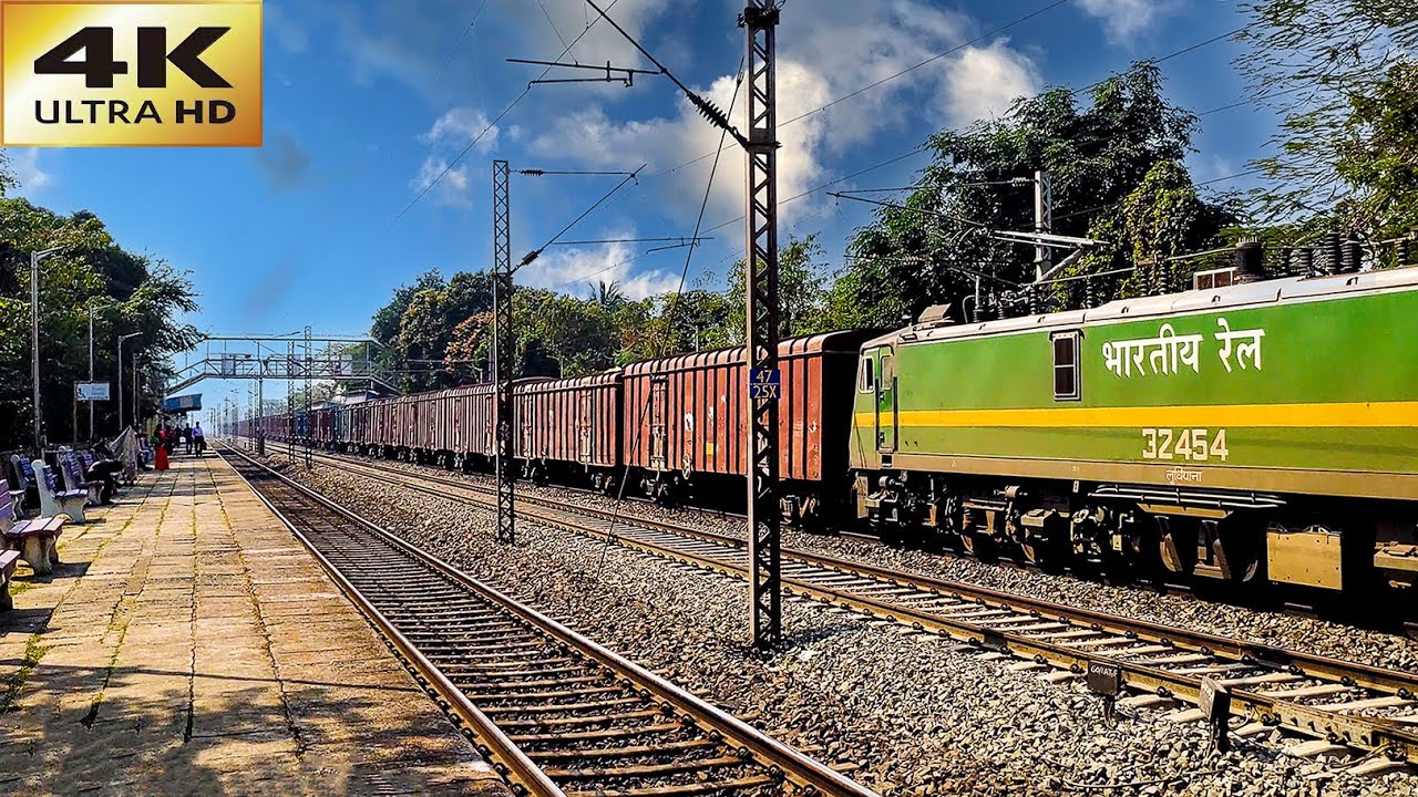 Freight Train with BCNA  wagon hauled by WAG-9 Ludhiana (LDH) made  smooth run through station | SER