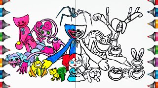 Poppy Playtime capítulo 4 Huggy Wuggy Páginas para colorear Poppy Playtime capítulo 4 Huggy Wuggy Páginas para colorear