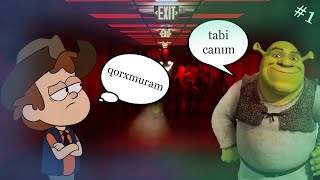 QORXUN BİZDƏN CANAVARLAR !  ESCAPE THE BACKROOMS ( PART 1 )   w/ @shrek_siuu