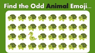 Find the Odd one Out from "Animal" Emojis | Test Your Observation Skills Part 3