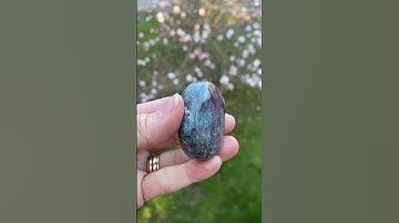 Ruby Kyanite Palm Stone Blue Red Balance Communication 30229ET