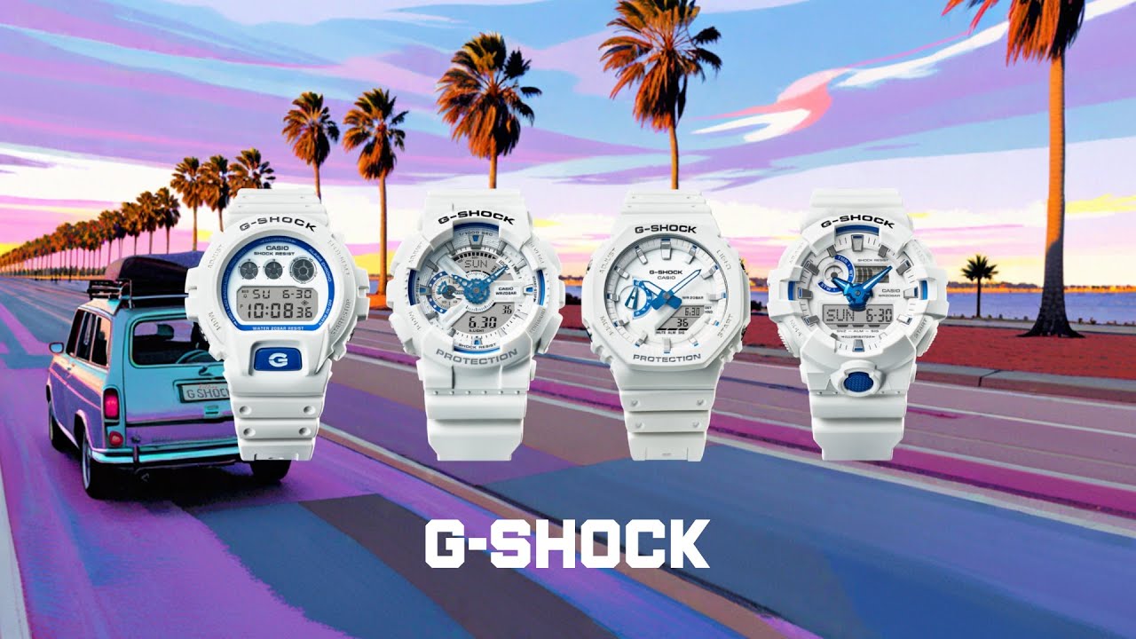 G-SHOCK watches with a blue phosphorescent face inspired by the