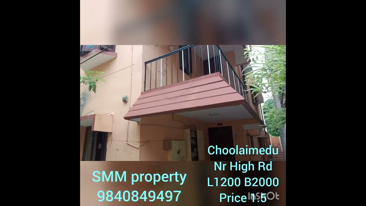 Choolaimedu Nr High road 2000sft Individual house land 1200 sft Price 1