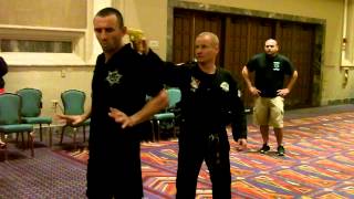 Danny Netzer shows Krav Maga gun defense to the back of the head