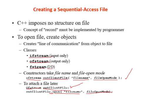 Sequential Access Files and Random Access Files in C++ | Mode Flag | tellp and tellg | Error Testing