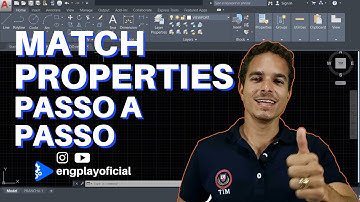 Comando Match Properties/Copiar Propriedades passo a passo - Autocad 2020 - Engplay