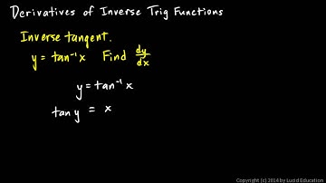 Calculus 3.11g - Derivative of Inverse Tangent