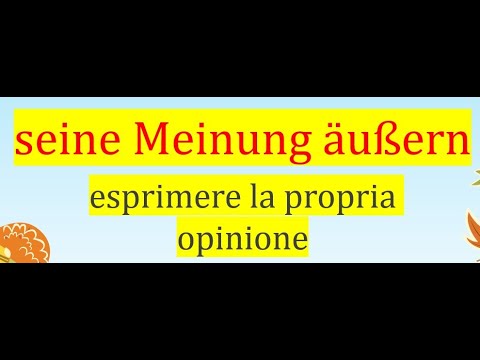 Come posso esprimere l’opinione in tedesco? A2+/B1