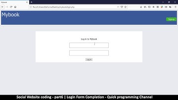 Social Website from scratch - Part 6 - Login Page Completion | PHP | HTML | CSS | MYSQL Database
