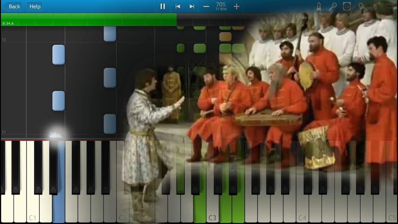 Разговор Со Счастьем (из к/ф "Иван Васильевич Меняет Профессию") (на пианино Synthesia)