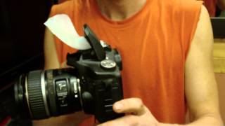 Celebrity DIY Digital SLR Flash Diffuser/Reflector made from recycled plastic milk bottle Profile