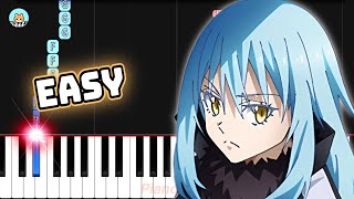 That Time I Got Reincarnated as a Slime Season 3 OP - "PEACEKEEPER" - EASY Piano Tutorial & Sheets