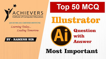 Illustrator MCQ with Answer | Achievers Institute | Adobe Illustrator
