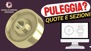 MESSA IN TAVOLA PULEGGIA (Semplice): Sezioni, Angoli e Ingombri su Inventor screenshot 1