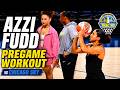Azzi Fudd pregame workout for Chicago Sky showdown vs Wings