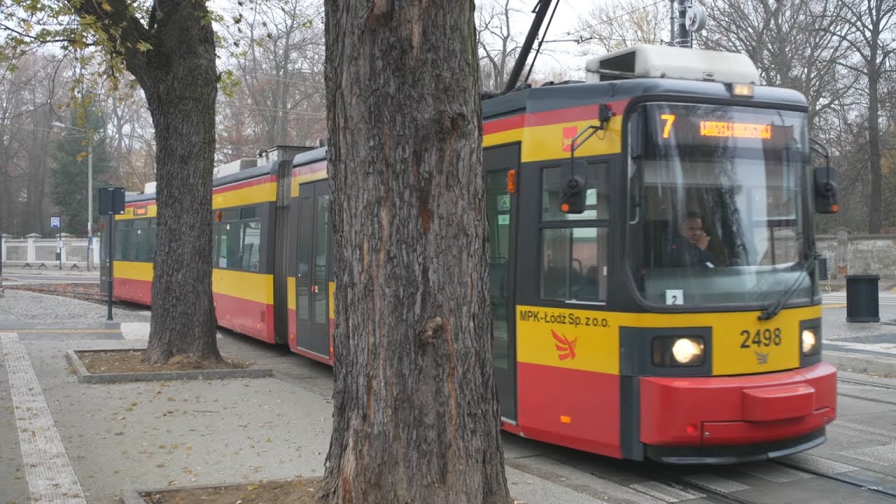 Poland, Łódź, tram 7 ride from cm. Ogrodowa to Chimielskiego