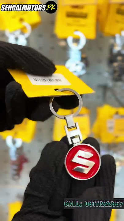 Suzuki Logo Metal Keychain Keyring Red