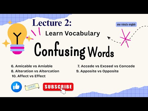2) Confusing English Words You Must Know for SSC, Bank, UPSC #vocabs