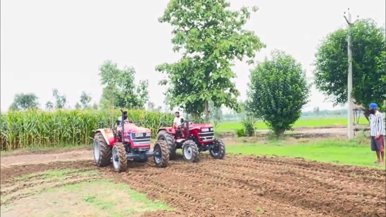 Yuvo 585 vs novo 605 tractor test #share #farming #jattlife