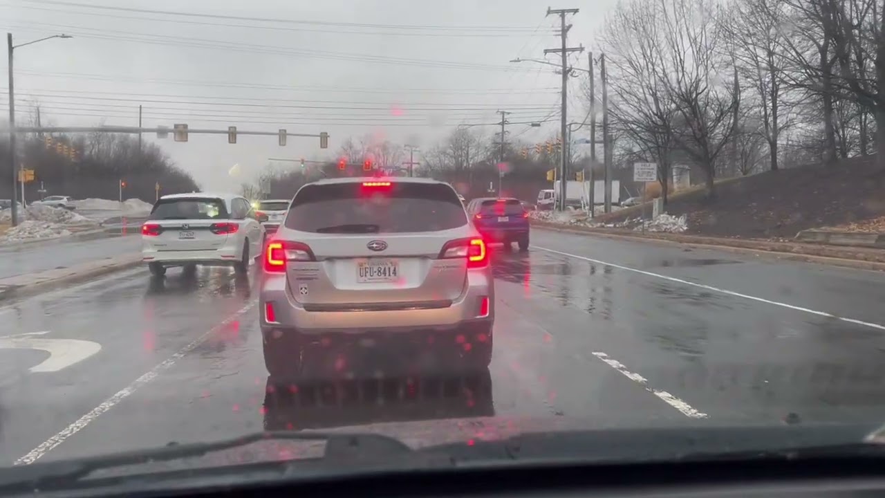 Evening Rain Drive USA | Road Drive USA I Reston Chantilly Virginia