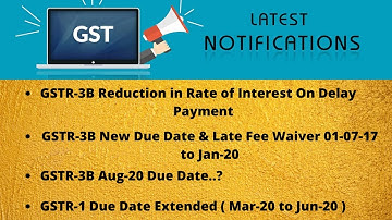 NEW DATES DUE OF GST RETURNS 2020 | Late fees waived for pending GSTR 3B & GSTR 1- BY SANTHOSH S