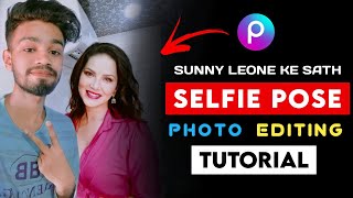 Sunny Leone Ke Sathe Selfie Photo Editing Tutorial In Picsart Step By Step In Hindi screenshot 2