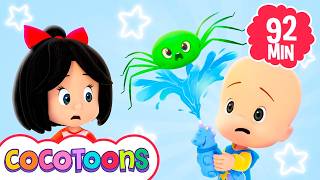Colorful Itsy Bitsy Spider 🕷️🌈  and more nursery rhymes for kids from Cleo and Cuquin - Cocotoons