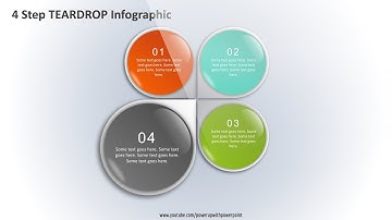 29.Create 4 step TEARDROP shape infographic|Powerpoint Presentation|Graphic Design|Free Template