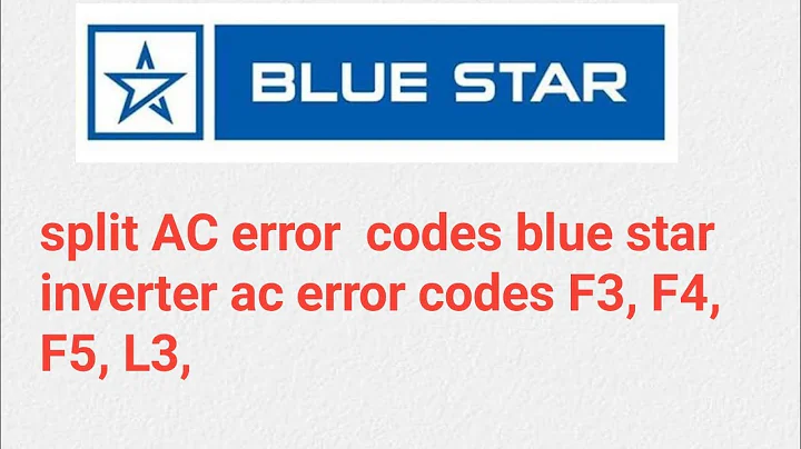 split AC error  codes blue star inverter ac error codes F3, F4, F5, L3,   #shortvideos