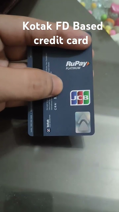 Kotak Fd credit card | #creditcard #fdcreditcard #kotak