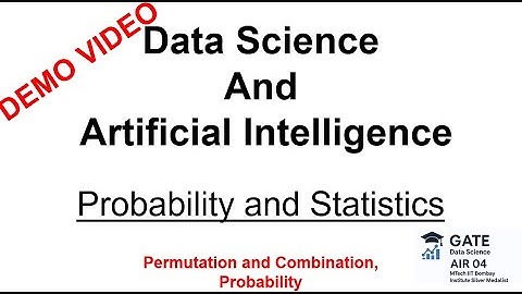 Permutation, Combination and Probability || Gate Data Science #gateda #gatedatascience #gateexam2026