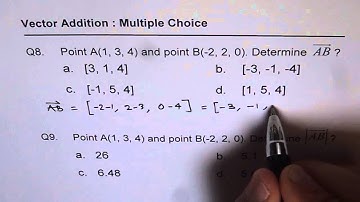 Q8 Q9 Vector Addition in R3