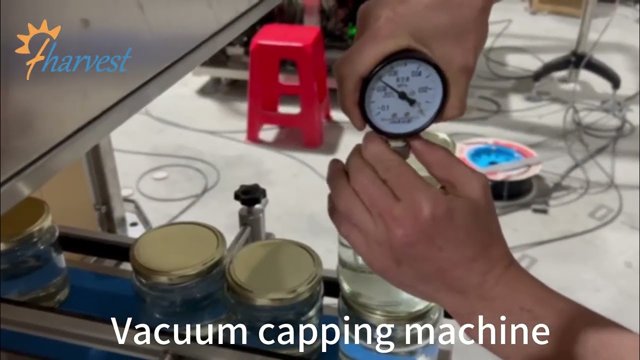 Vacuum Capping Machine for Glass Jar , Automatic 6 Heads  Sauce ,Jam ,Vacuum Screw Capper Machine