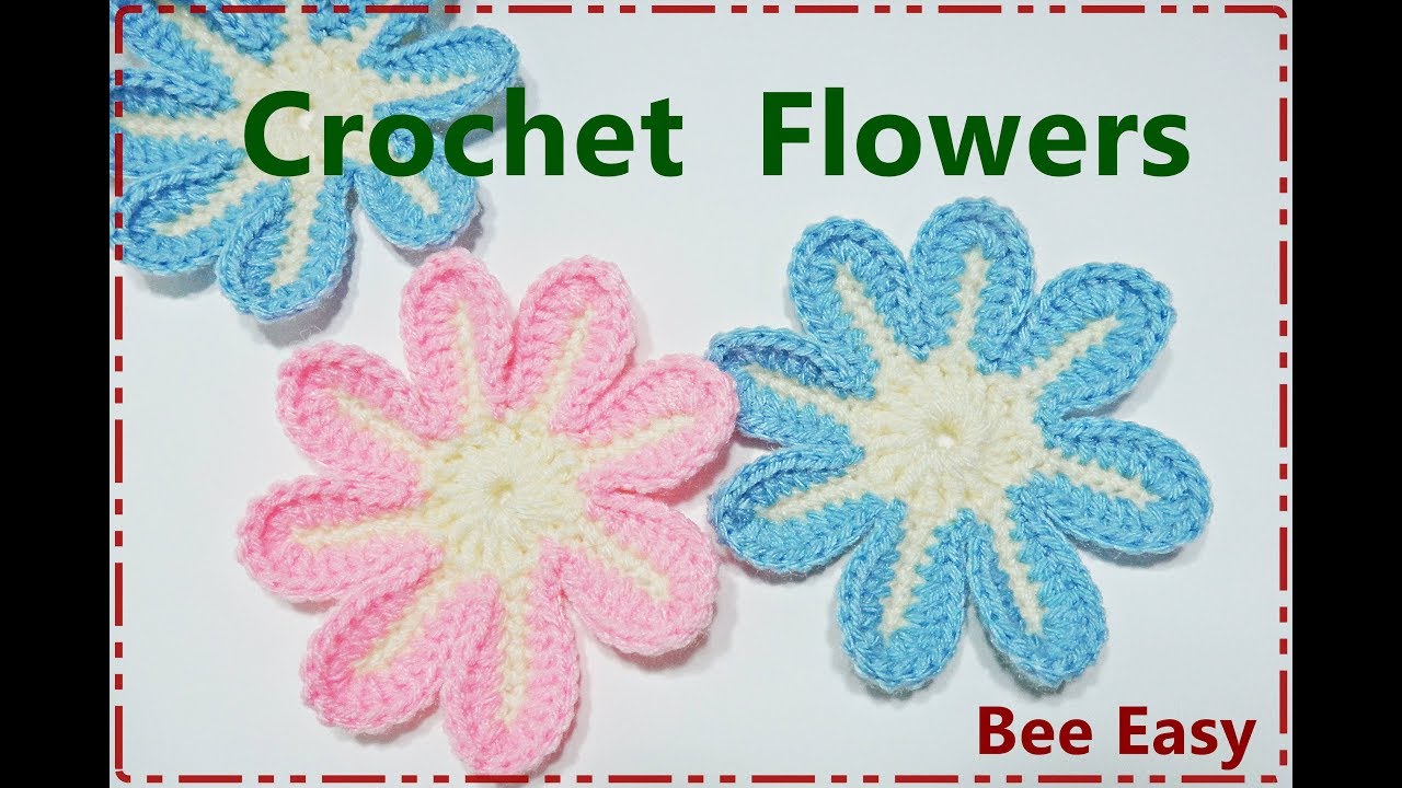 ดอกไม้ไหมพรมถักโครเชต์ น่ารักๆ