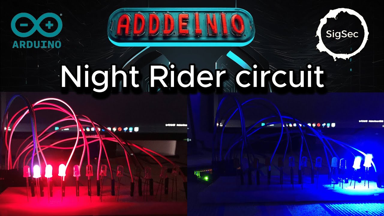 Night Rider LED lighting  using Arduino With coding full video