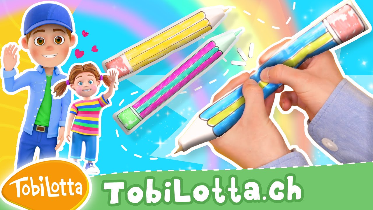 Squishy STIFT DIY Selbermachen Knautschi stift Schulsachen Basteln Kinder bastelideen diy kinder