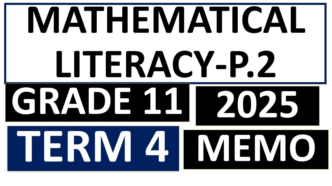 2025 MEMO grade 11 paper 2 mathematical literacy TERM 4 EXAMS ...