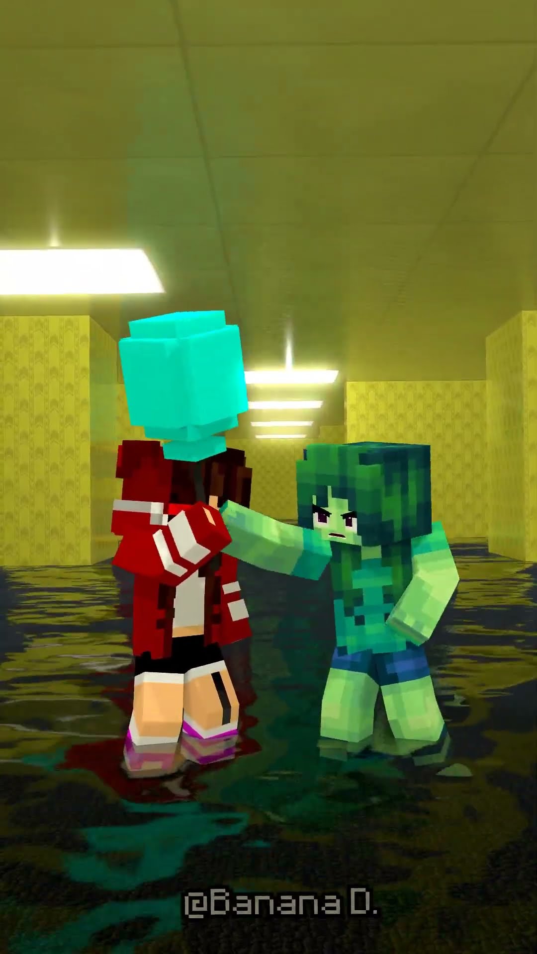 JJ sister VS Zombie Girl balloon Battle ?in BACKROOM